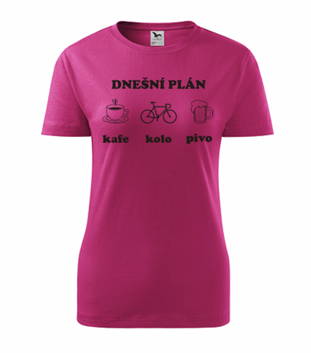 trička s potiskem Dámské tričko cyklo plán 2