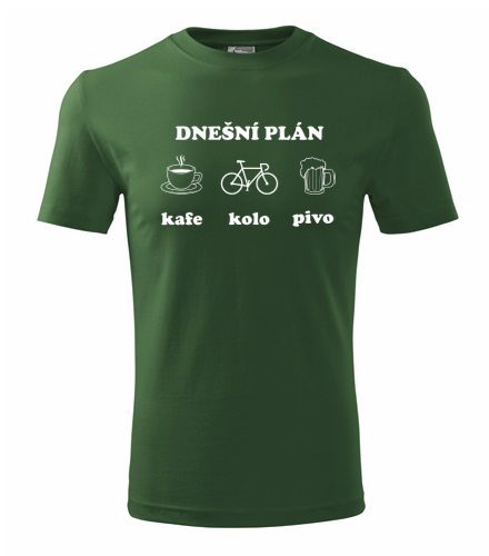 Lahvově zelené tričko cyklo plán 2