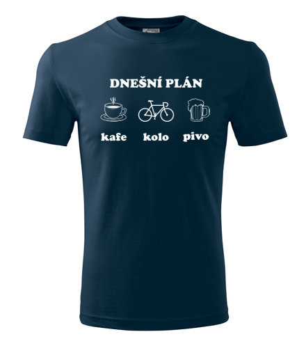 Tmavě modré tričko cyklo plán 2