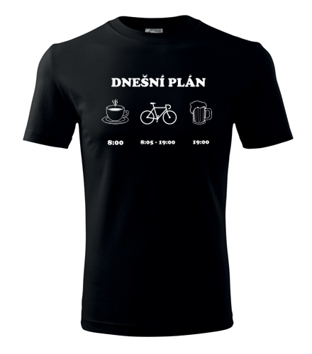 Černé tričko cyklo plán