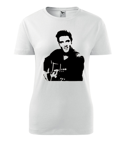 Bílé dámské tričko Elvis Presley