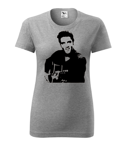 Šedé dámské tričko Elvis Presley