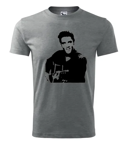 Šedé tričko Elvis Presley