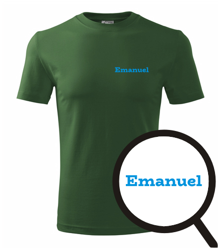 Lahvově zelené tričko Emanuel