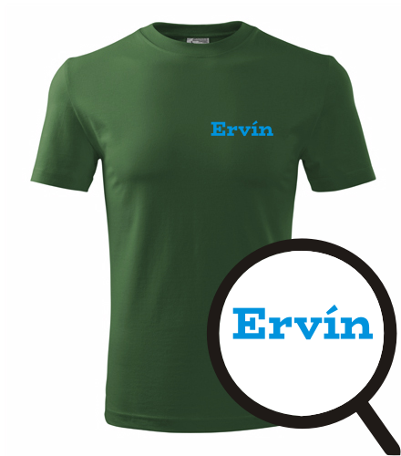 Lahvově zelené tričko Ervín