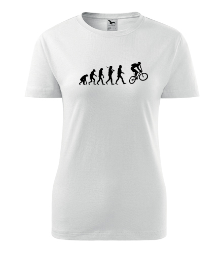 trička s potiskem Dámské tričko Evoluce cyklista