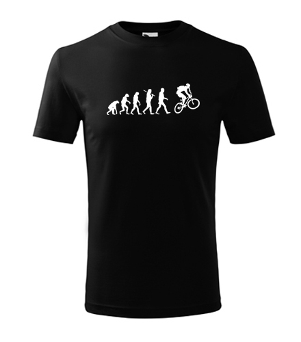 Černé dětské tričko Evoluce cyklista