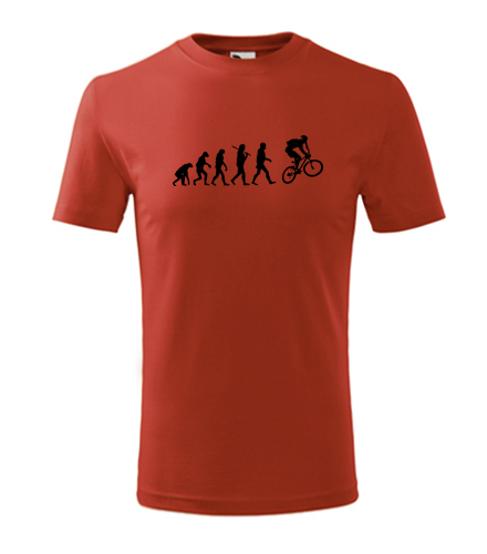 Červené dětské tričko Evoluce cyklista