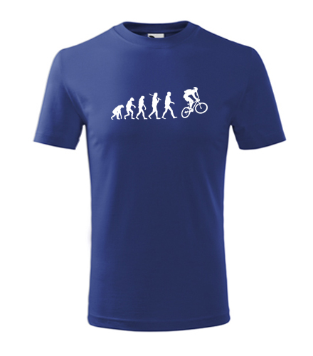 Modré dětské tričko Evoluce cyklista