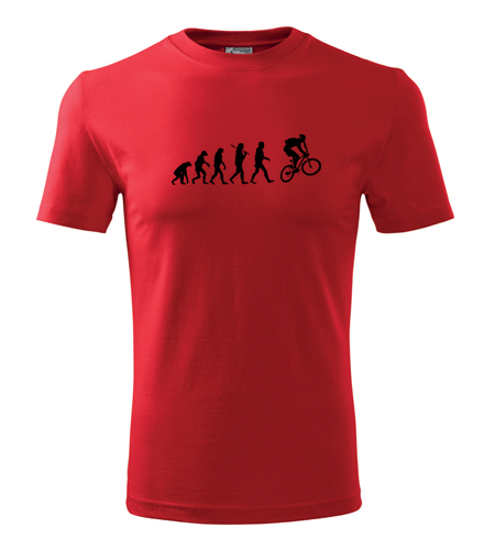 Červené tričko Evoluce cyklista