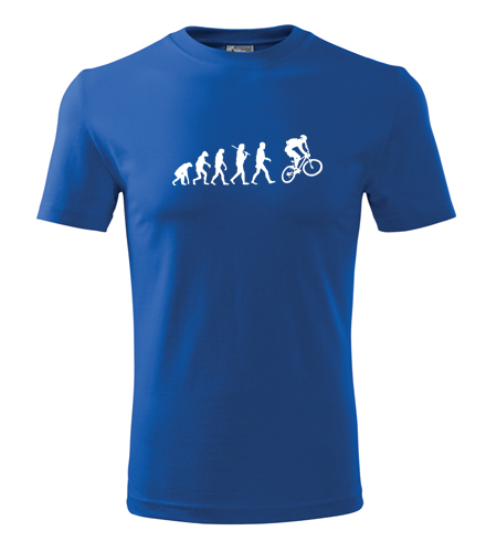 Modré tričko Evoluce cyklista