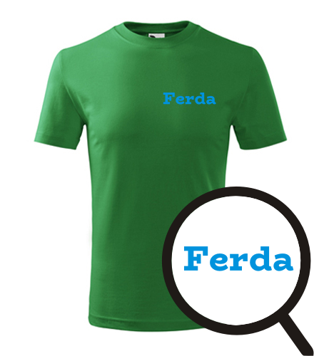 Zelené dětské tričko Ferda