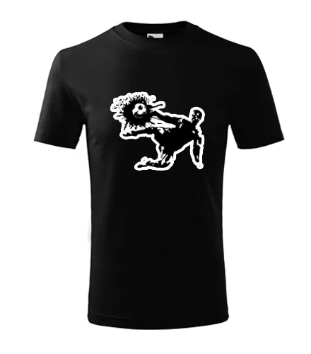 Černé dětské tričko  s fotbalistou 1