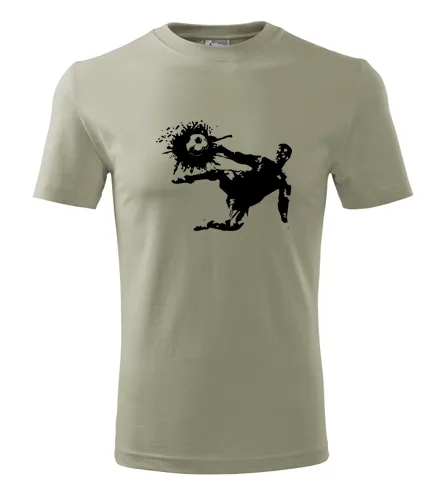 Khaki tričko s fotbalistou 1