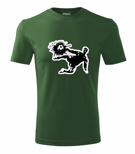 Lahvově zelené tričko s fotbalistou 1
