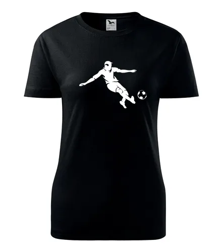 Černé dámské tričko s fotbalistou 2
