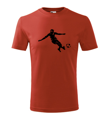 Červené dětské tričko s fotbalistou 2