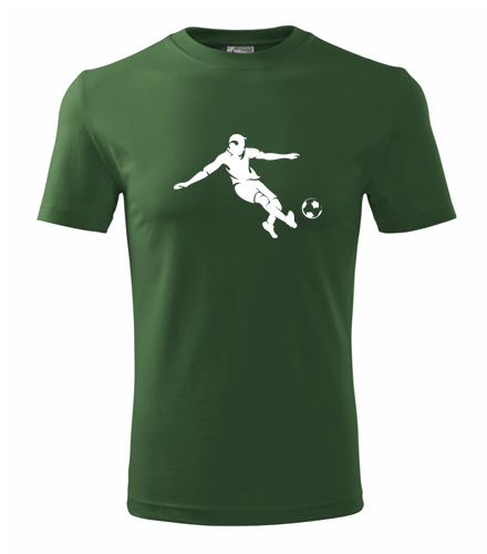 Lahvově zelené tričko s fotbalistou 2