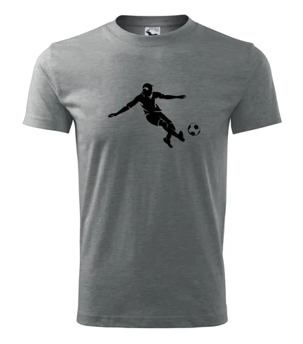 Šedé tričko s fotbalistou 2