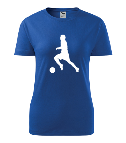 Modré dámské tričko s fotbalistou 3