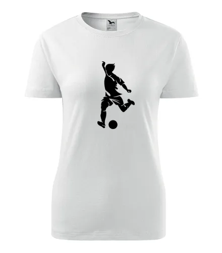 Bílé dámské tričko s fotbalistou 4