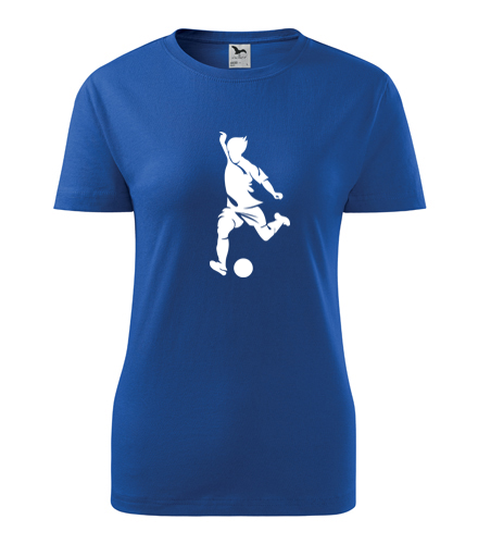 Modré dámské tričko s fotbalistou 4
