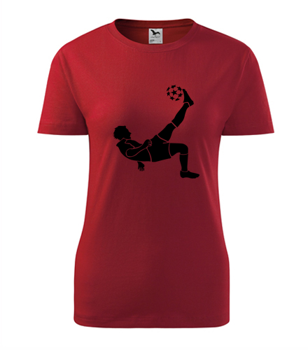 Červené dámské tričko s fotbalistou 5