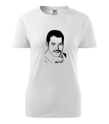 Bílé dámské tričko Freddie Mercury