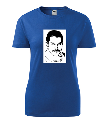 Modré dámské tričko Freddie Mercury