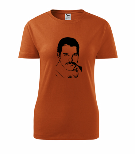 Oranžové dámské tričko Freddie Mercury