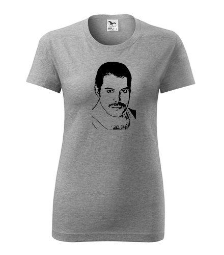 Šedé dámské tričko Freddie Mercury