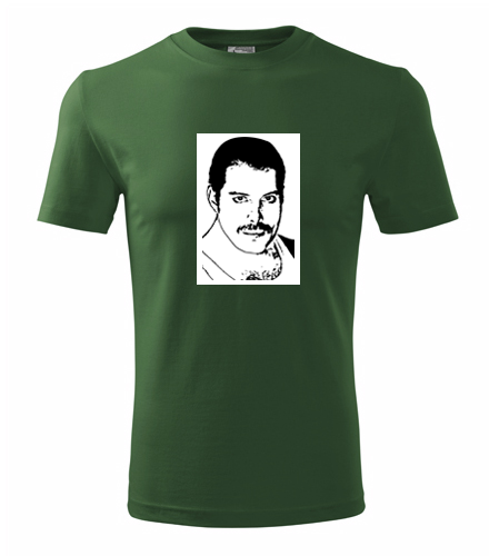 Lahvově zelené tričko Freddie Mercury