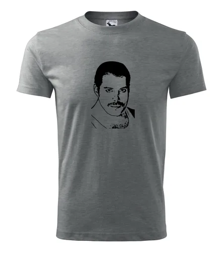 Šedé tričko Freddie Mercury