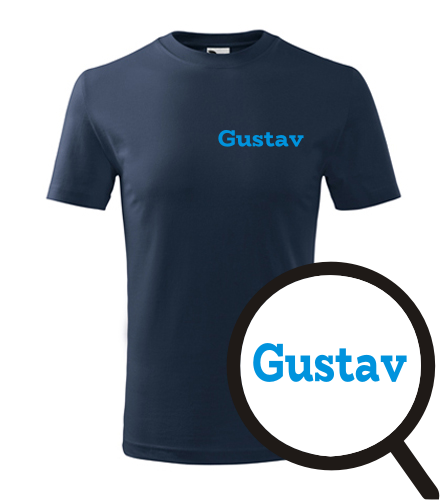 Tmavě modré dětské tričko Gustav