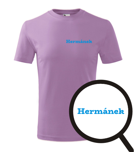 Fialové dětské tričko Hermánek