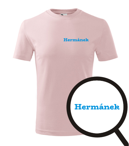 Růžové dětské tričko Hermánek