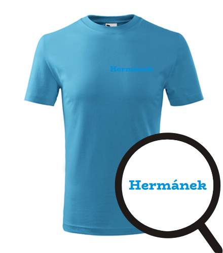 Tyrkysové dětské tričko Hermánek