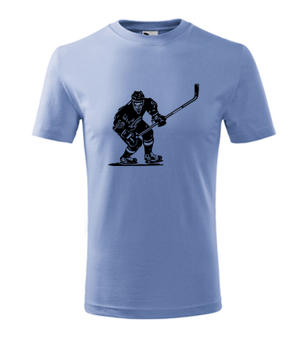Nebesky modré dětské tričko s hokejistou