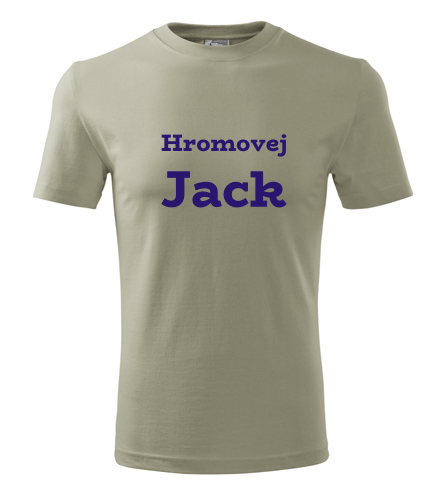 Tričko Hromovej Jack světlá khaki