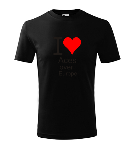Černé dětské tričko I love Aces over Europe