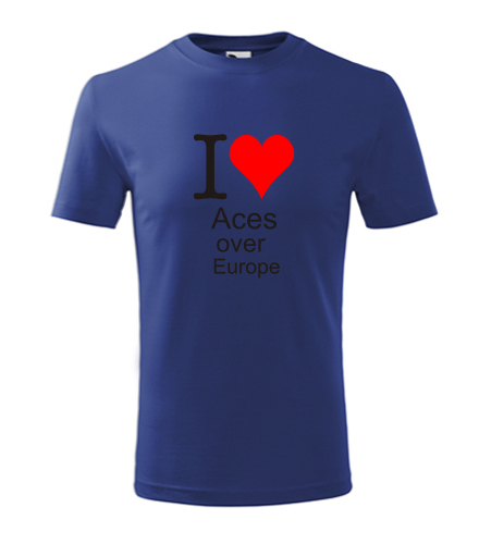Modré dětské tričko I love Aces over Europe