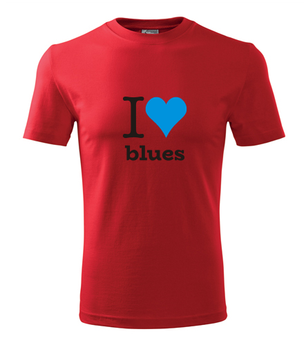 Červené tričko I love blues