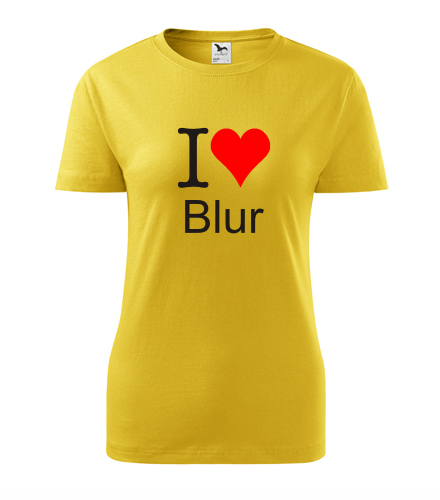 Žluté dámské tričko I love Blur