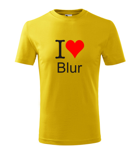 Žluté dětské tričko I love Blur