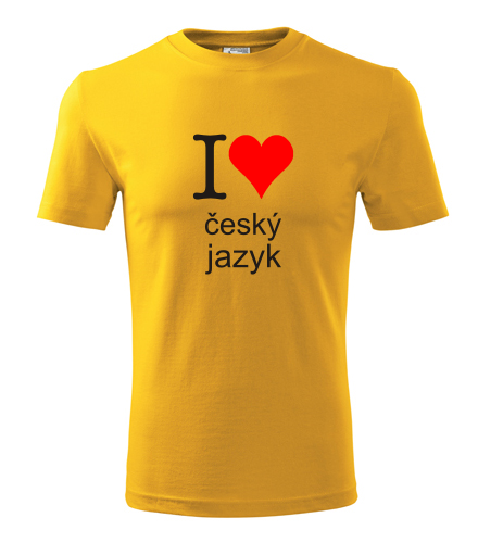 Žluté tričko I love český jazyk