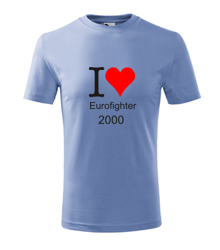 Světle modré dětské tričko I love Eurofighter 2000