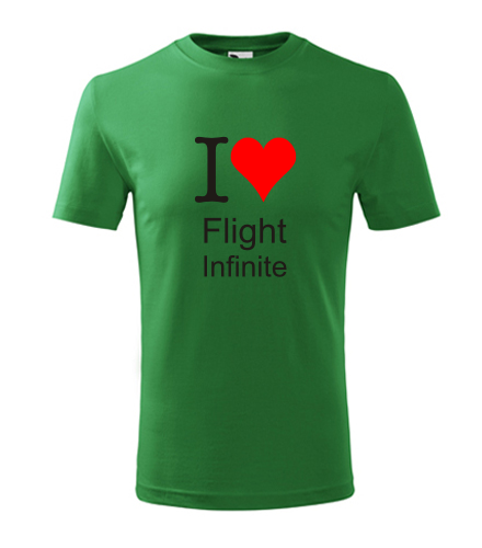 Zelené dětské tričko I love Flight Infinite