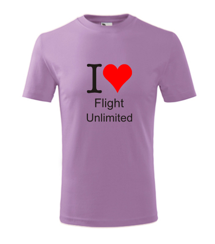 Fialové dětské tričko I love Flight Unlimited