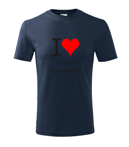 Tmavě modré dětské tričko I love Flight Unlimited