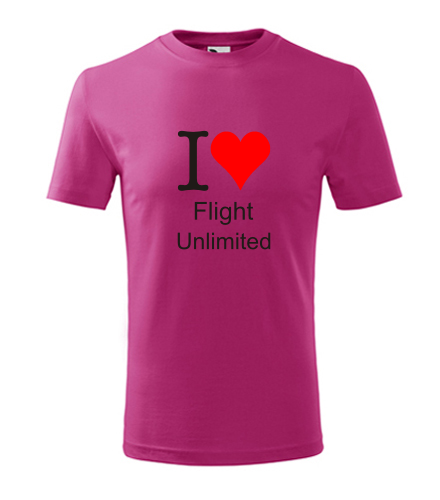 Purpurové dětské tričko I love Flight Unlimited